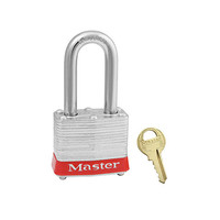 Laminated steel padlock red 3LFRED