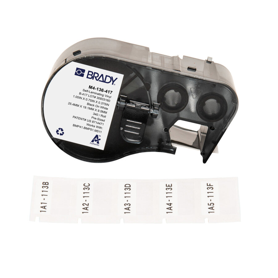 Rotating high adhesion self-laminating wire and cable markers for M410/M510/M511