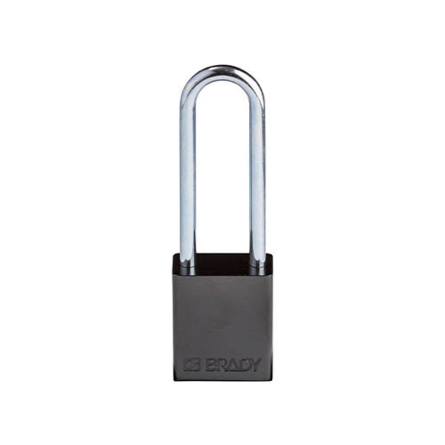 SafeKey Aluminium safety padlock black 3-pack 150217
