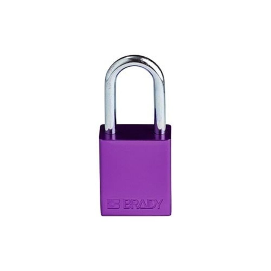 SafeKey Aluminium safety padlock Purple 6-pack 150347