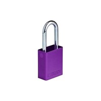 SafeKey Aluminium safety padlock Purple 6-pack 150347