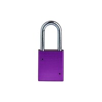 SafeKey Aluminium safety padlock Purple 6-pack 150347