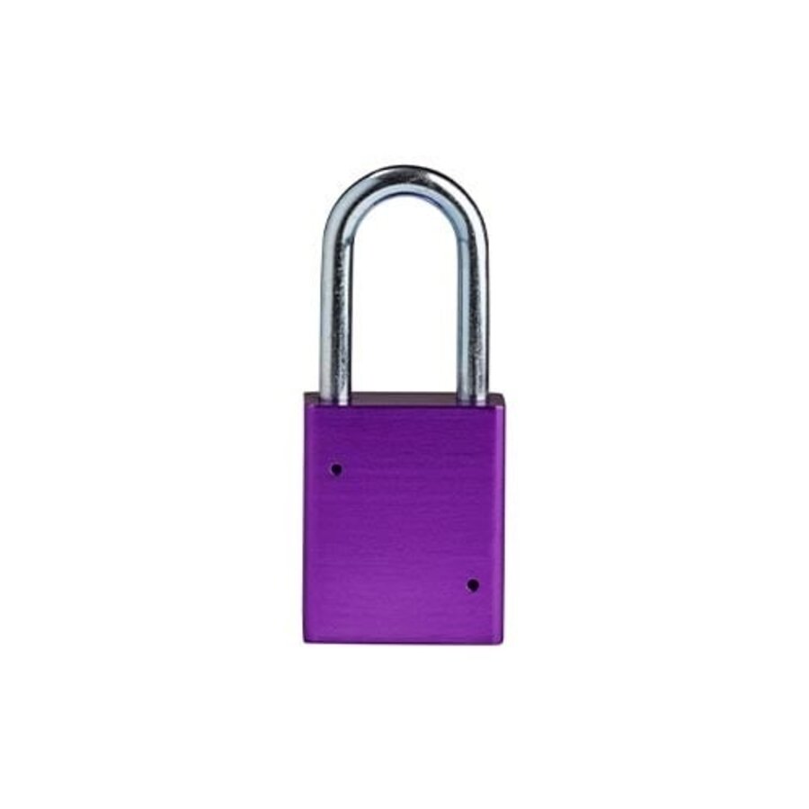 SafeKey Aluminium safety padlock Purple 6-pack 150347