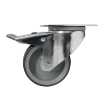 Polyurethane castor set 4 swivel castors for LOTO Station
