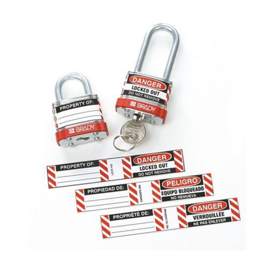 Labels for Steel Padlocks