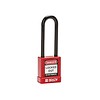 Aluminum safety padlock with composite cover red 834476
