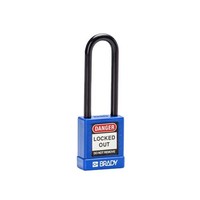 Aluminum safety padlock with plastic cover blue 834474