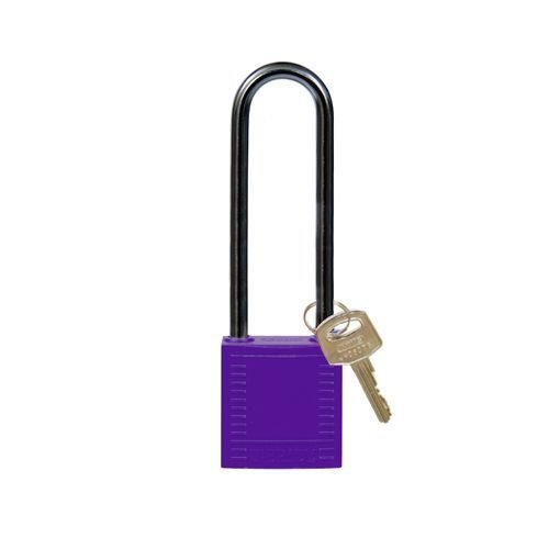 Nylon compact safety padlock purple 814151 