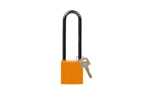 Nylon compact safety padlock orange 814149 