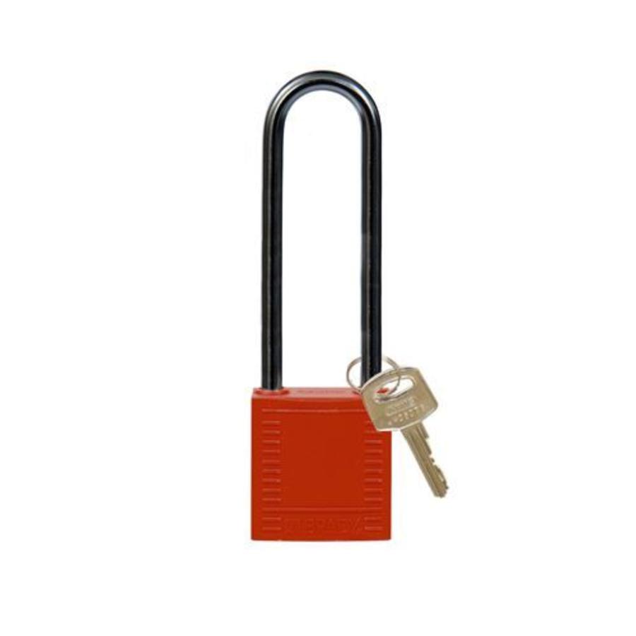 Nylon compact safety padlock red 814146