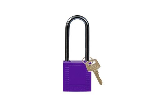 Nylon compact safety padlock purple 814141 