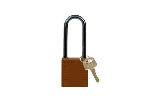 Nylon compact safety padlock brown 814140 