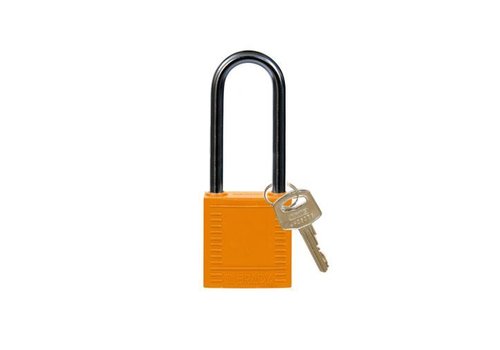 Nylon compact safety padlock orange 814139 