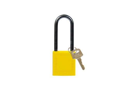 Nylon compact safety padlock yellow 814137 