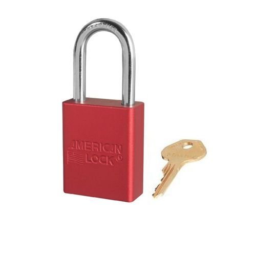 Anodized aluminium safety padlock red S1106RED 