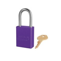 Anodized aluminium safety padlock purple S1106PRP