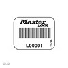Padlock labels with barcode S150-S153