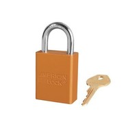 Anodized aluminium safety padlock orange S1105ORJ