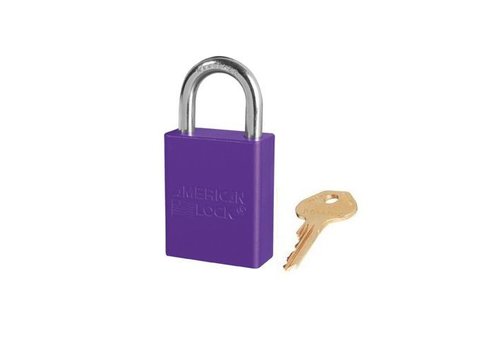 Anodized aluminium safety padlock purple S1105PRP 