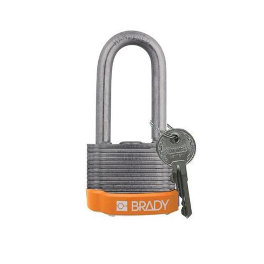 Laminated steel safety padlock orange 814109