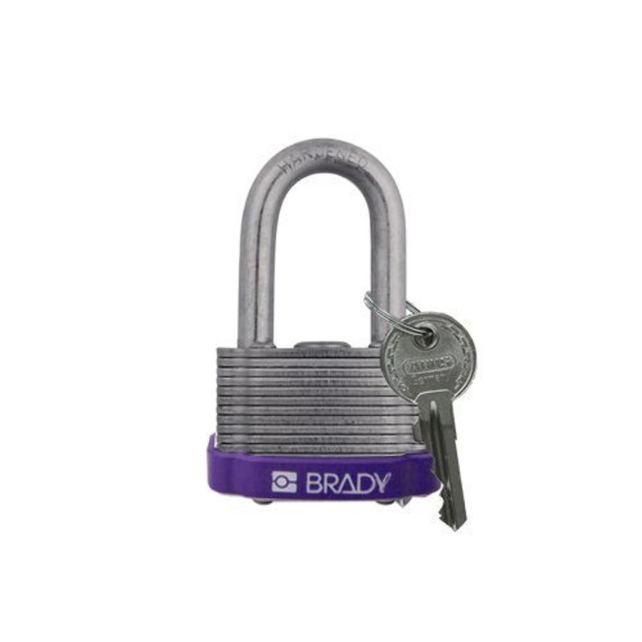 Laminated steel safety padlock purple 814102