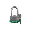 Brady Laminated steel safety padlock green 814099