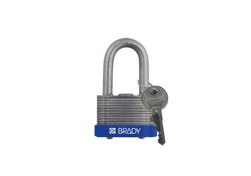 Laminated steel safety padlock blue 814095 