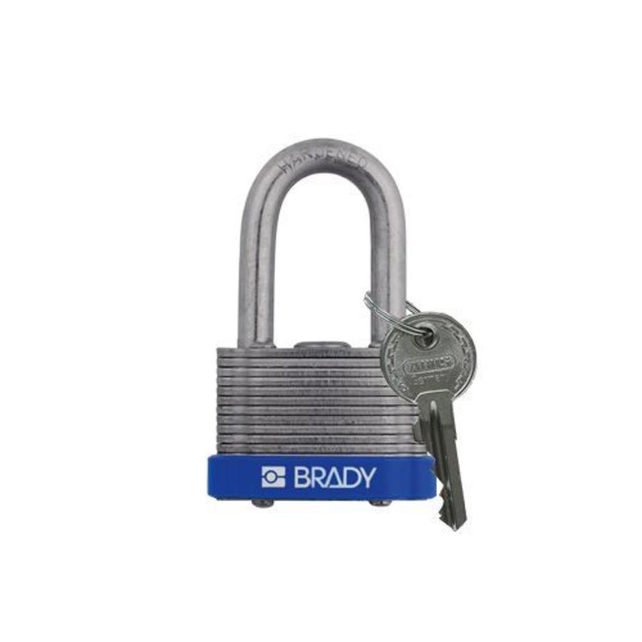 Laminated steel safety padlock blue 814095