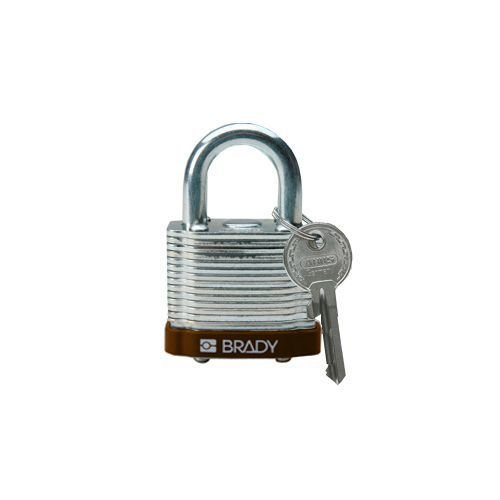 Laminated steel safety padlock brown 814092 