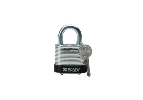Laminated steel safety padlock black 8140087 