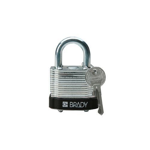 Laminated steel safety padlock black 8140087 