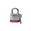 Laminated steel safety padlock red 814088