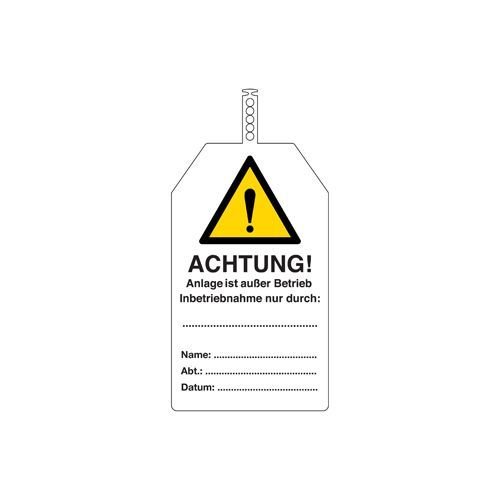 Safety tags German 