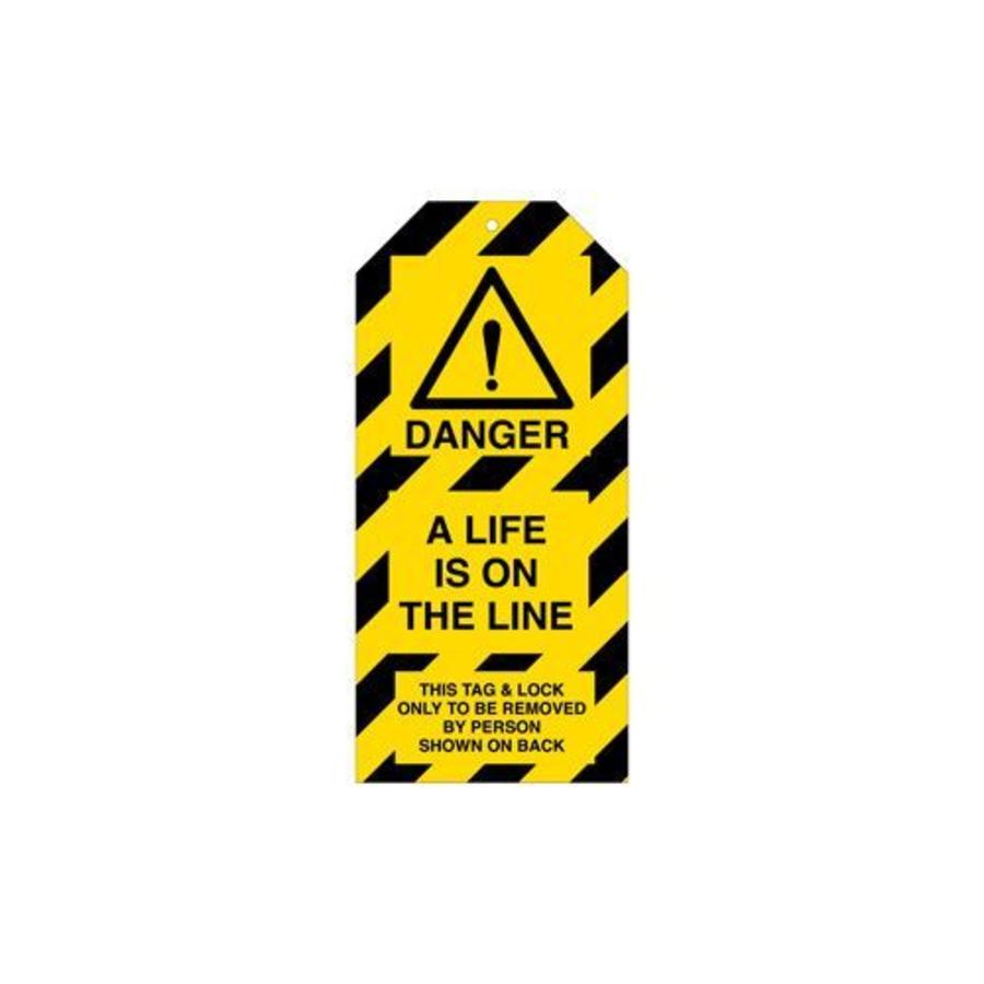 Warning tags danger English