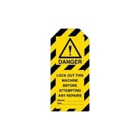 Warning tags danger English