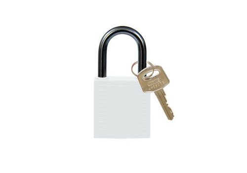 Nylon compact safety padlock white 814122 