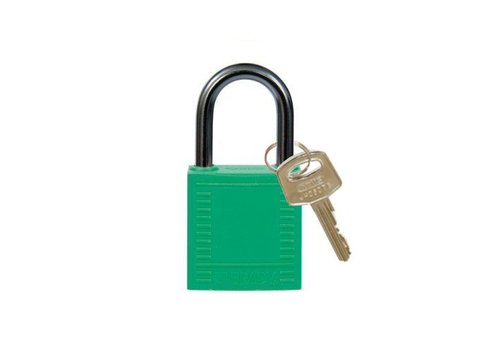 Nylon compact safety padlock green 814118 