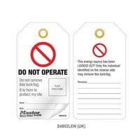 Laminated lock-out tags with photo-ID (12 psc) S4800