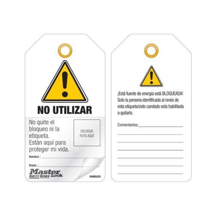 Laminated lock-out tags with photo-ID (12 psc) S4800