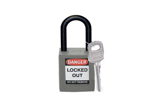 Nylon safety padlock grey 814154 