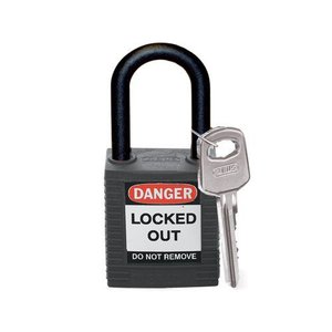 Brady Nylon safety padlock black 813595