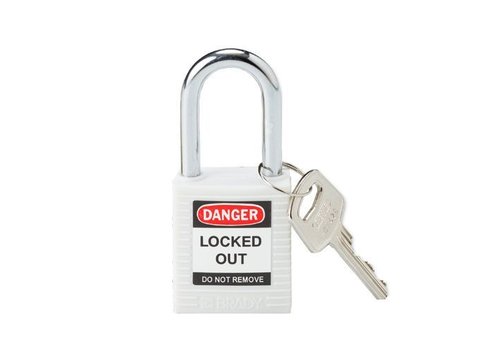 Nylon safety padlock white 813638 