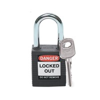 Nylon safety padlock black 051353