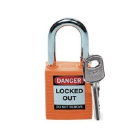 Nylon safety padlock orange 051347