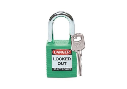 Nylon safety padlock green 051345 