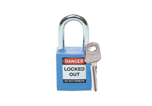 Nylon safety padlock blue 051344 