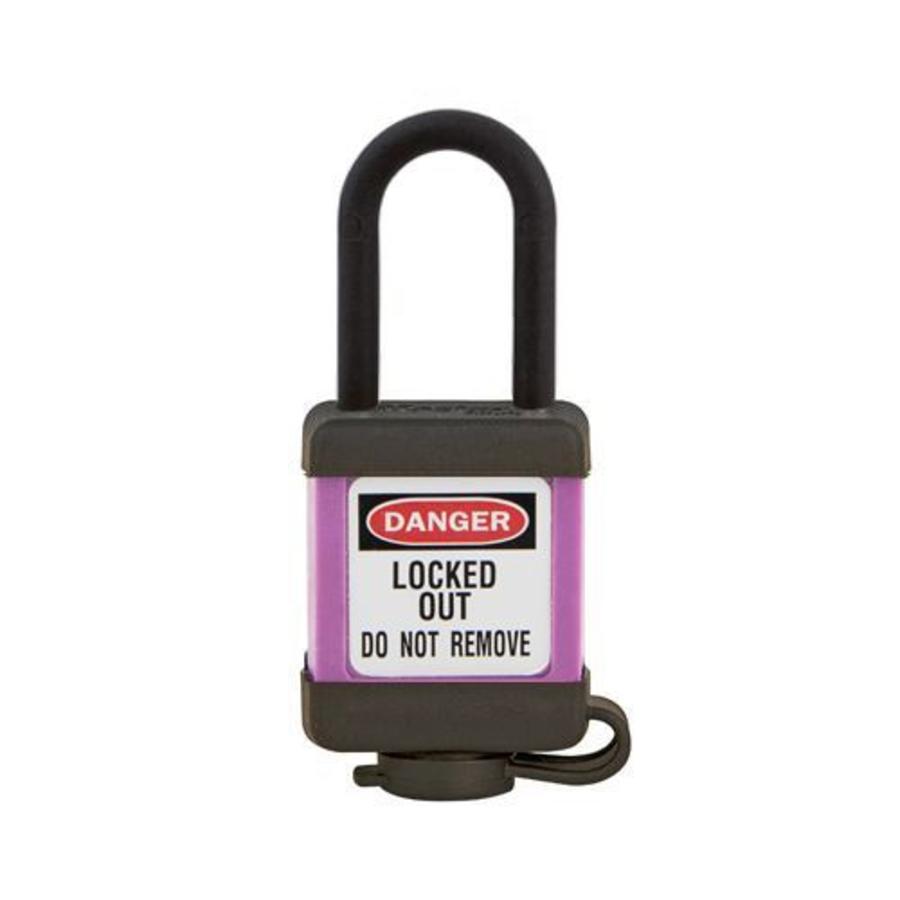 Safety padlock purple 406PRP, 406KAPRP