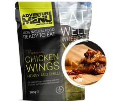Adventure Menu Chicken wings on honey and chilli ready to eat