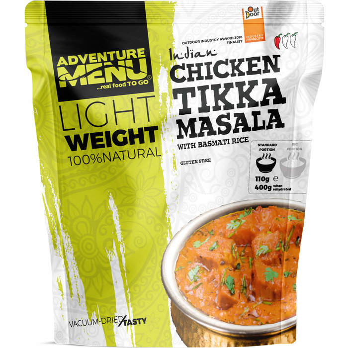 Adventure Menu Chicken Tikka Masala with basmati rice