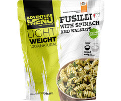 Adventure Menu Fusilli with spinach and walnuts Vegan